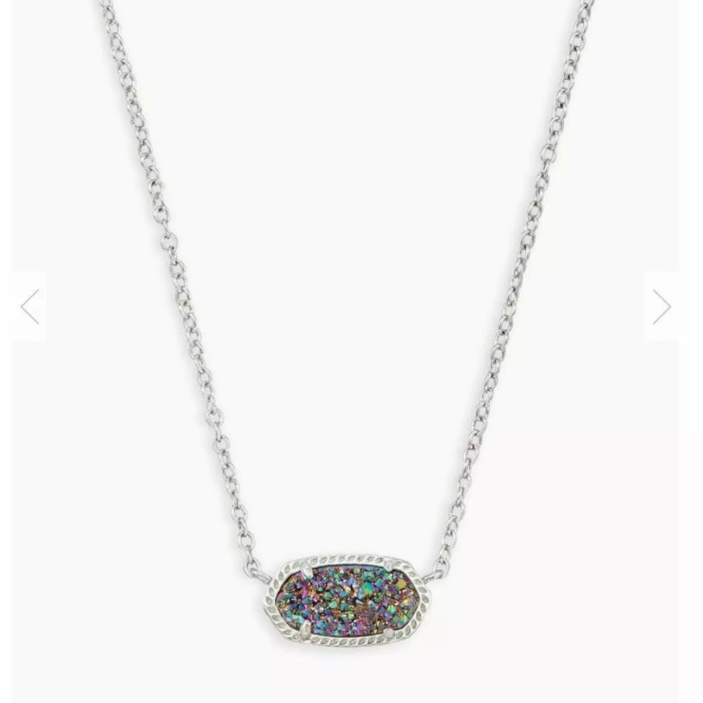Kendra Scott Elisa Pendant Necklace In Multicolor Drusy